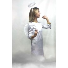 Карнавальний костюм Білий ангел з атласу, костюм Янголятка (підліток)