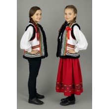 Жилет етно підлітковий (гуцульський кептарик з хутром) (130-155 см)