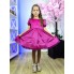 Елегантна дитяча сукня в кольорі фуксія з перловим обідком