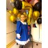 Святкова сукня з білим комірцем, колір синій - школа, свято, фотосесія
