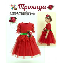 Дитяче ошатне плаття-костюм у стилі Троянди з декором/мереживом/фатином