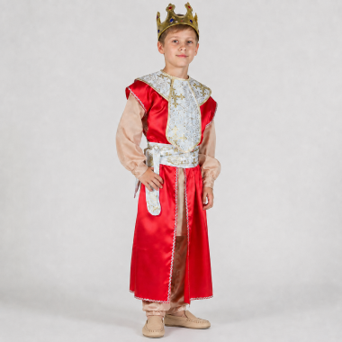 Карнавальний костюм Царя Ірода (різдвяний вертеп), підлітковий, бежево-червоний
