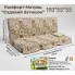 Комфорт-Матрац для садових гойдалок «Садовий затишок» 190×55×55 см (бежевий принт)