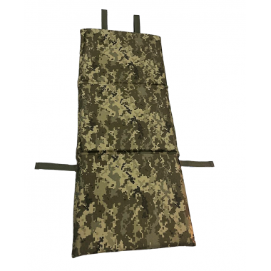 Каремат (поджопник) тактичний 3-х секційний, 105*40*2см/40*35*7 см, MOLLE System, камуфляж піксель