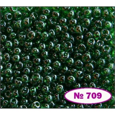 Бісер №56120, зелений темний, 1г