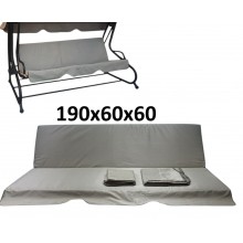Матрац для садової гойдалки, просочення ВО, колір сірий/190*60*60