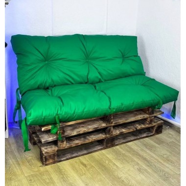 М'які матраци на дерев'яні піддони, 120*50*50 см, просочення ВО,  яскраво-зелений